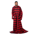 Snuggie The Original Wearable Blanket with Sleeves & Pockets for Adults| Functional Warm Cozy Super Soft Fleece| As Seen on TV Red & Black Buffalo Plaid