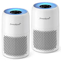 AromaRoom 2 Pack Air Purifiers for Bedroom H13 HEPA Air Purifier for Home with Aromatherapy Portable Air Cleaner for Smoke Allergies Pet Hair Dander Odor Dust RGB Night Light AP100-C (White)