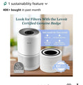 Levoit Air Purifier for Home Pets Hair Allergens in Bedroom Quiet Purifiers