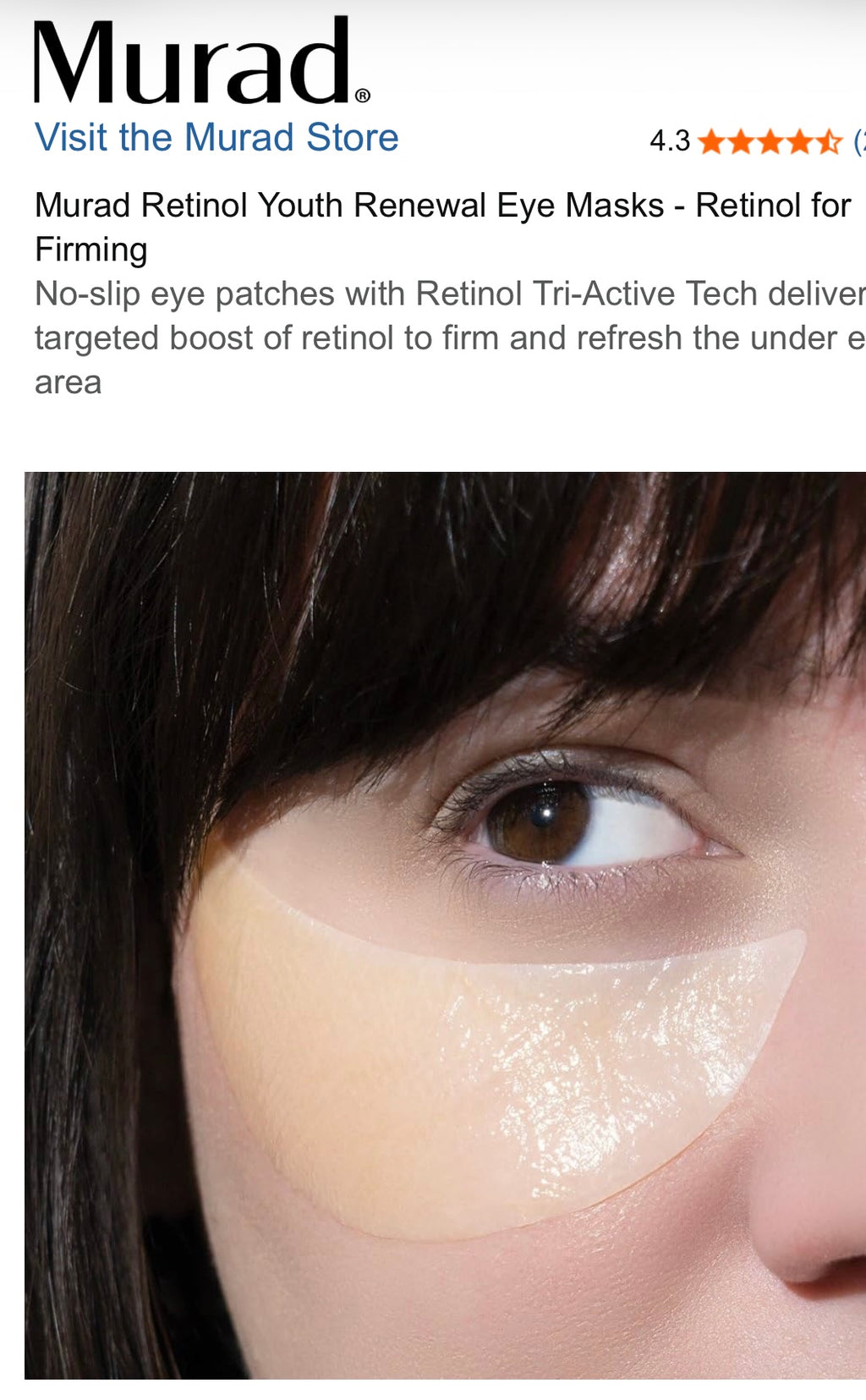 Murad Retinol Youth Renewal Eye Masks - Retinol for Firming