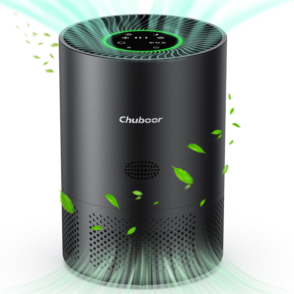 Chuboor Air Purifiers for Home Large Rooms up to 1200ft² H13 True HEPA Air Purifiers for Bedroom Dorm Room Pets with Air Quality Indicator Air Purifier Cleaner for DustSmokeOdorDanderPollen